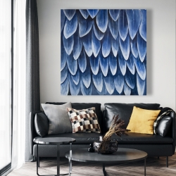 Toile 48 x 48 - Plumage bleu