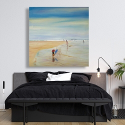 Canvas 48 x 48 - Children at the beach