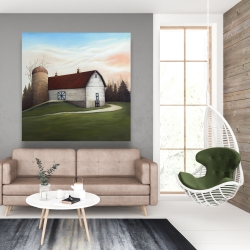 Toile 48 x 48 - Grange blanche