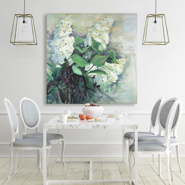 Toile 48 x 48 - Lilas blanc