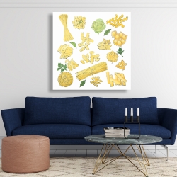 Canvas 48 x 48 - Various kind of pasta