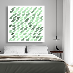 Toile 48 x 48 - Motif de x vert