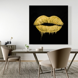 Canvas 48 x 48 - Golden lips