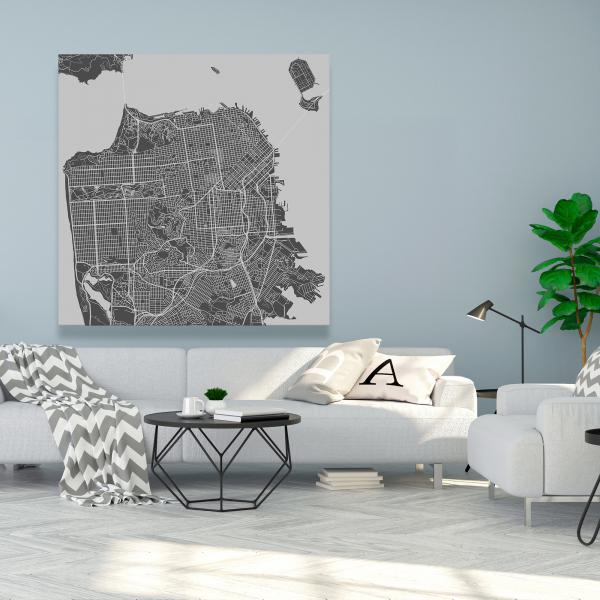 Canvas 48 x 48 - San francisco graphic map