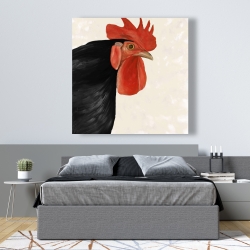 Toile 48 x 48 - Poule noire