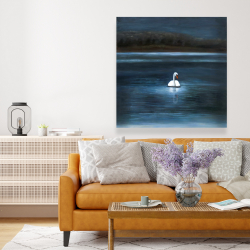 Toile 48 x 48 - Magnifique cygne