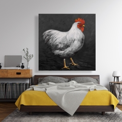 Toile 48 x 48 - Poule grise 2