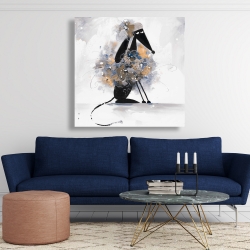 Toile 48 x 48 - Chien levrier afghan en cartoon
