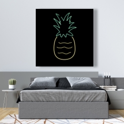 Toile 48 x 48 - Ananas néon