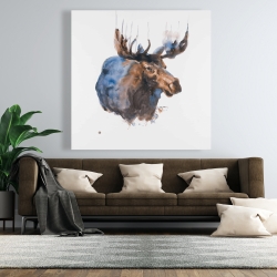 Toile 48 x 48 - Orignal bleu abstrait