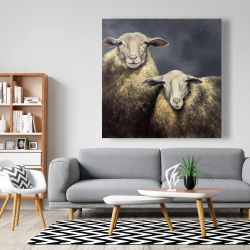 Toile 48 x 48 - Deux moutons
