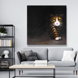 Canvas 48 x 48 - Discreet cat