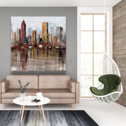 Toile 48 x 48 - Ville style grunge