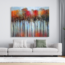 Canvas 48 x 60 - Abstract and colorful forest
