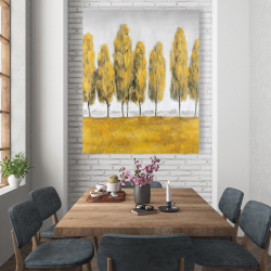 Canvas 48 x 60 - Abstract yellow trees