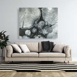 Canvas 48 x 60 - Textured wooden logs