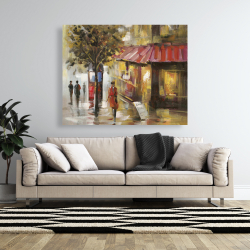 Canvas 48 x 60 - Abstract street with passers
