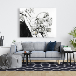 Toile 48 x 60 - Lumière d'une moto