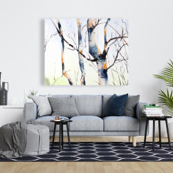 Canvas 48 x 60 - Three small birch trees