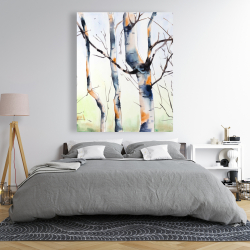 Canvas 48 x 60 - Three small birch trees