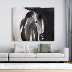 Toile 48 x 60 - Plan rapproché d'un taureau
