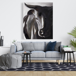 Toile 48 x 60 - Plan rapproché d'un taureau