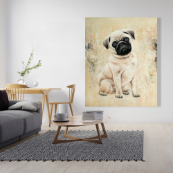 Canvas 48 x 60 - Small pug dog