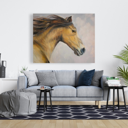 Toile 48 x 60 - Fier destrier la crinière au vent