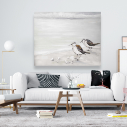 Toile 48 x 60 - Deux oiseaux bécasseau