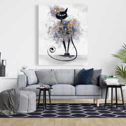 Canvas 48 x 60 - Cartoon black cat