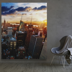 Canvas 48 x 60 - City of new york by dawn