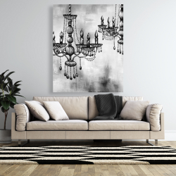 Canvas 48 x 60 - Two crystal chandeliers