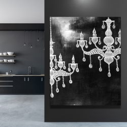 Canvas 48 x 60 - White chandeliers