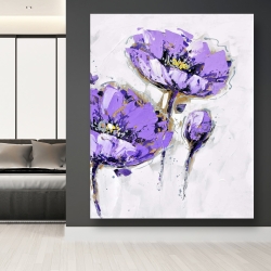 Toile 48 x 60 - Anémones mauves