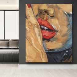 Toile 48 x 60 - Plan rapproché d'une bouche