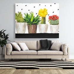 Toile 48 x 60 - Petit cactus et succulents