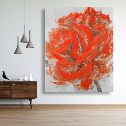 Toile 48 x 60 - Rose abstraite