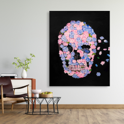 Toile 48 x 60 - Crâne de fleurs