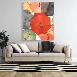Canvas 48 x 60 - The umbrellas of petit champlain