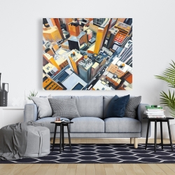 Canvas 48 x 60 - High top view of buildings in new york