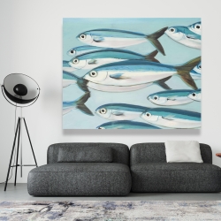 Canvas 48 x 60 - Small fish of caesio caerulaurea
