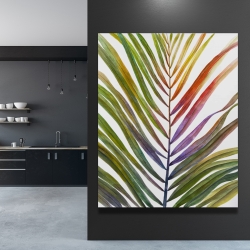 Canvas 48 x 60 - Watercolor tropical palm leave