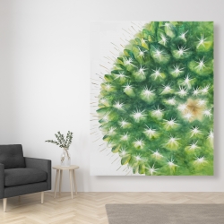 Toile 48 x 60 - Mini cactus à l'aquarelle