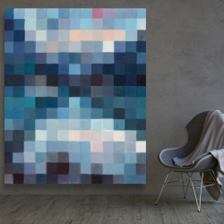 Toile 48 x 60 - Paysage montagneux pixelisé