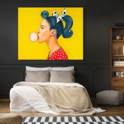 Toile 48 x 60 - Femme rétro avec queue de cheval