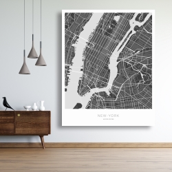 Canvas 48 x 60 - New york graphic map