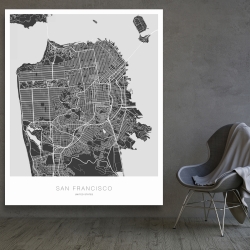 Canvas 48 x 60 - San francisco graphic map