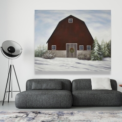 Canvas 48 x 60 - It's winter on the farm