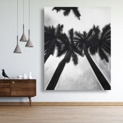 Canvas 48 x 60 - Monochrome palm trees