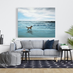 Canvas 48 x 60 - Dog on the beach